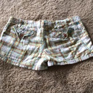 Size 9 BILLABONG plaid shorts